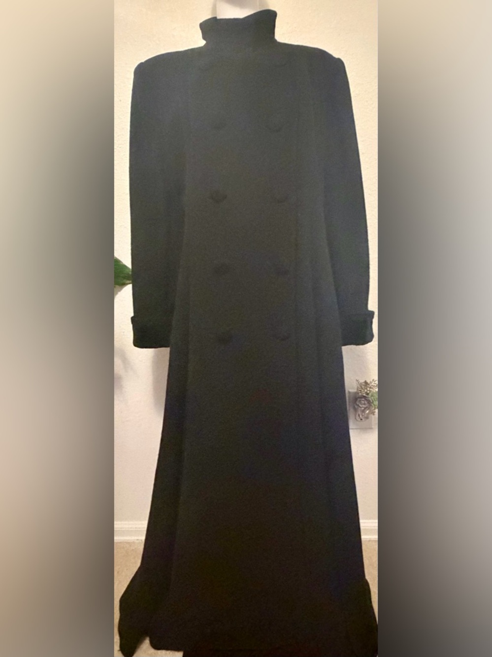Dale Dressin for Harlan - Classic Black Double-Breasted Coat Dress